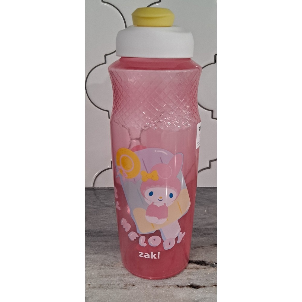 Zak! Sanrio Hello Kitty My‎ Melody Pink Reusable Water Bottle 30oz (NEW)